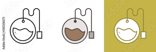 The tea ball infuser icon represents a simple yet effective way to steep loose tea leaves and get the perfect flavor and aroma in your tea