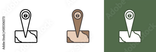 The coffee navigation icon represents an easy and convenient way to locate the best coffee shops in your area