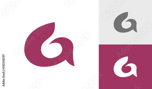 Letter AG initial monogram logo design