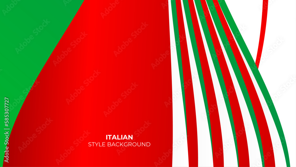 Obraz premium Italian style background with red and green stripes