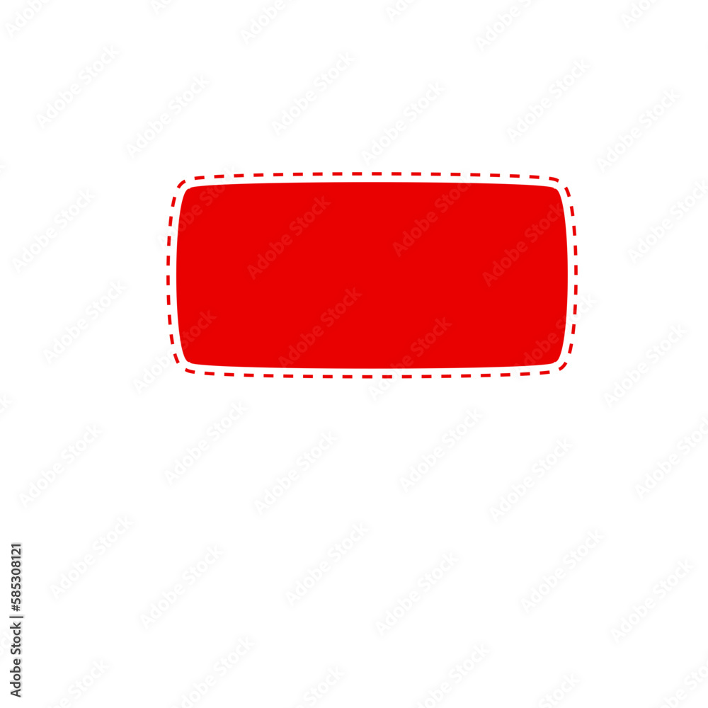 red label tag button