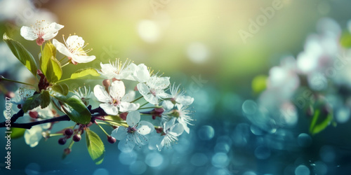 abstract spring background or summer background Generative AI