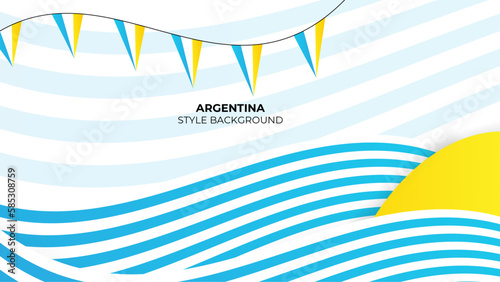 Argentina style background template. design for banner, greeting cards or print.