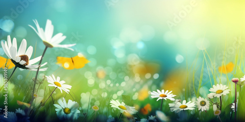 abstract spring background or summer background Generative AI