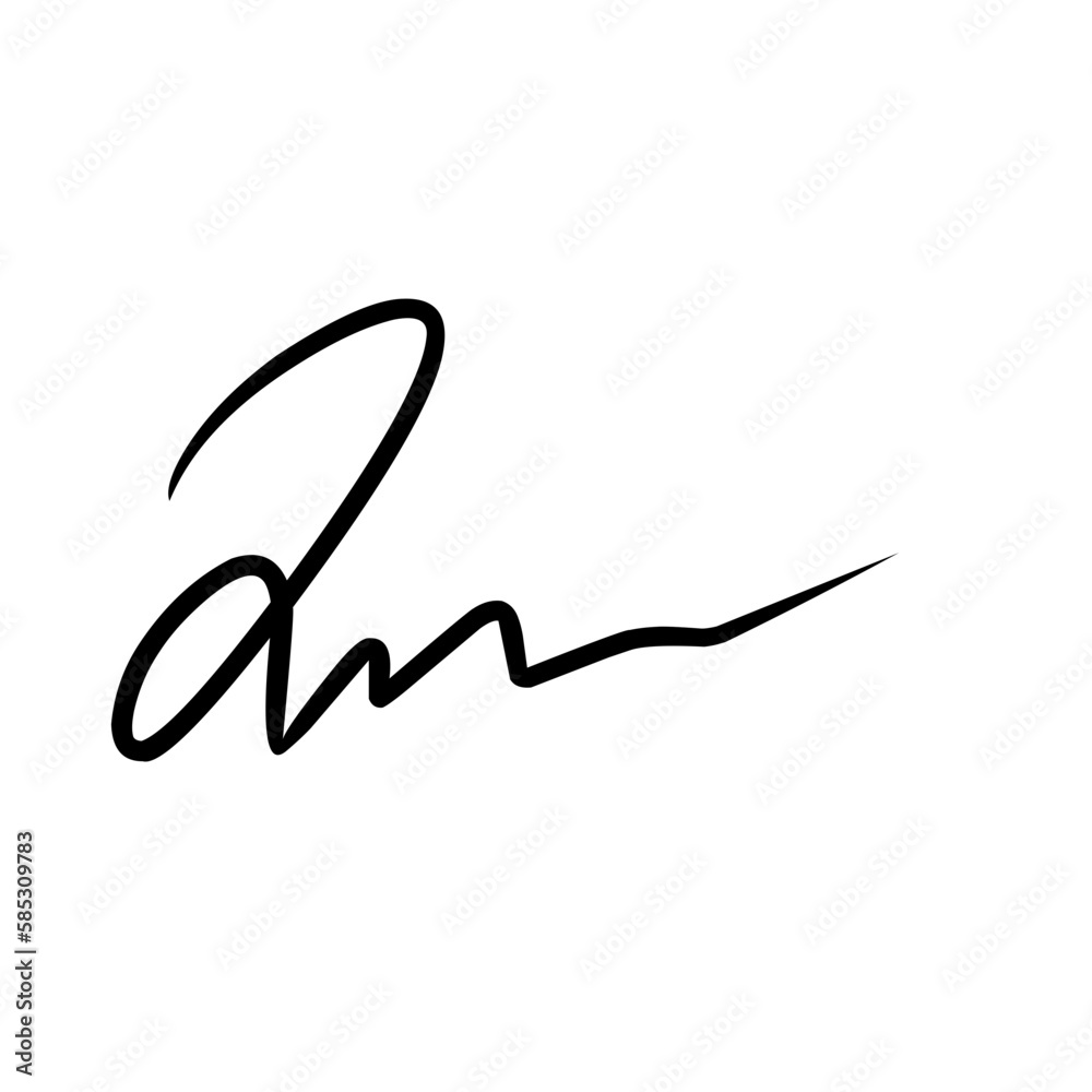 Fototapeta premium Signature vector, Signature Fake, Fake Sign