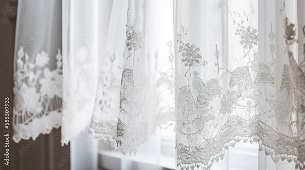 AI art lace curtain illustration レースのカーテンのイラスト AI art lace curtain illustration レースのカーテンのイラスト