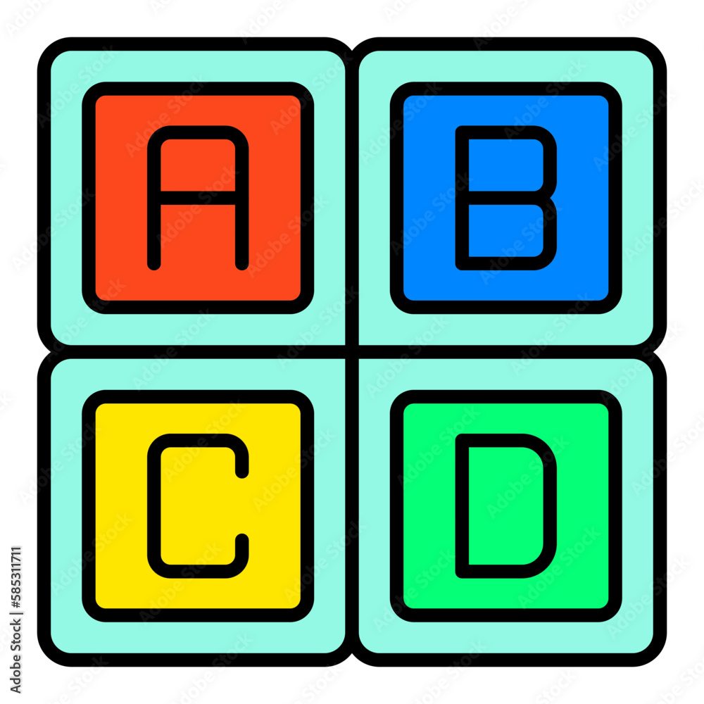 Blocks Filled Line Icon Blocks Filled Line Icon