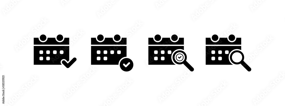 Save date in calendar vector icon. Black style - stock vector. Save date in calendar vector icon. Black style - stock vector.
