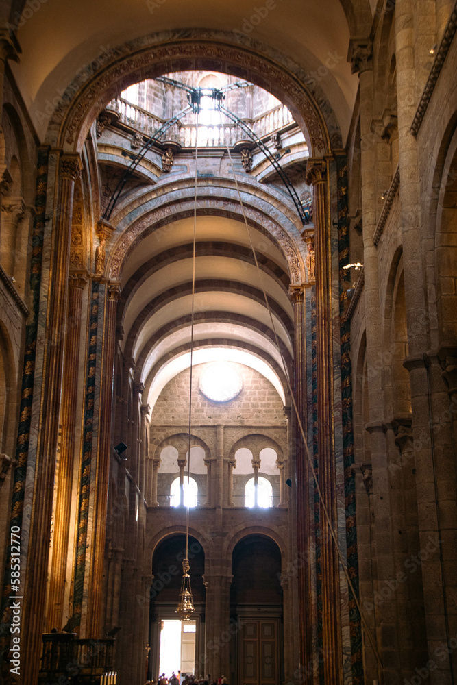 Interior of the cathedral at Santiago de Compostela