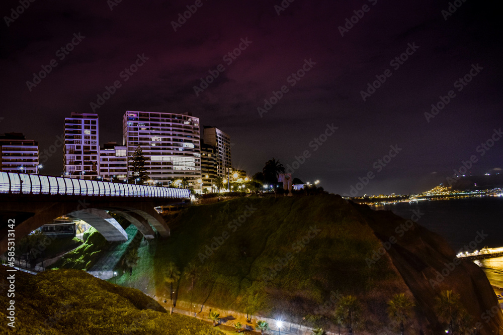 Night Bridge in Miraflores