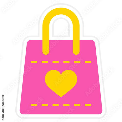 Free Download Shopping Bag Sticker Icon - GFXLoad