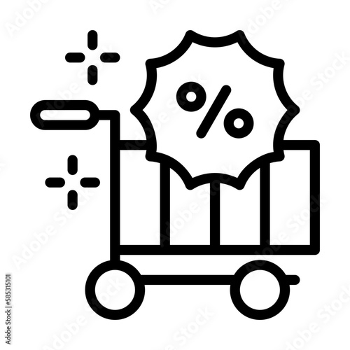 discount, cart icon