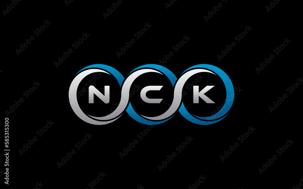 NCK Letter Initial Logo Design Template Vector Illustration NCK Letter Initial Logo Design Template Vector Illustration