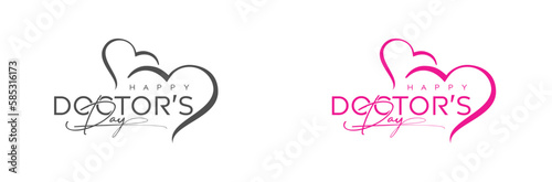 International or National or World happy Doctor's Day logo design template,  doctors day letter logo