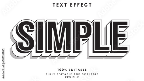 Simple editable text effect