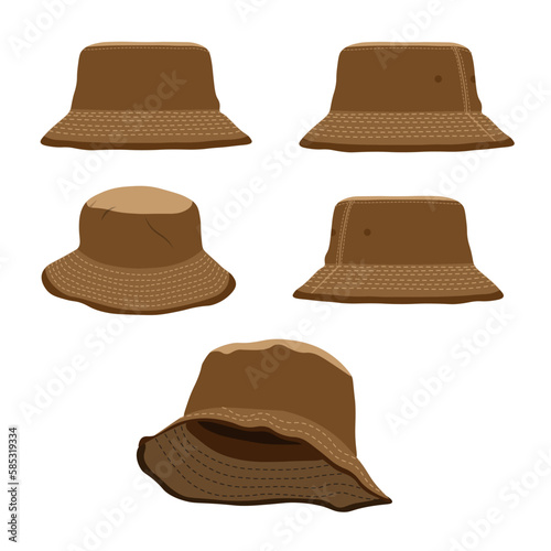  blank bucket hats fashion in flat style 