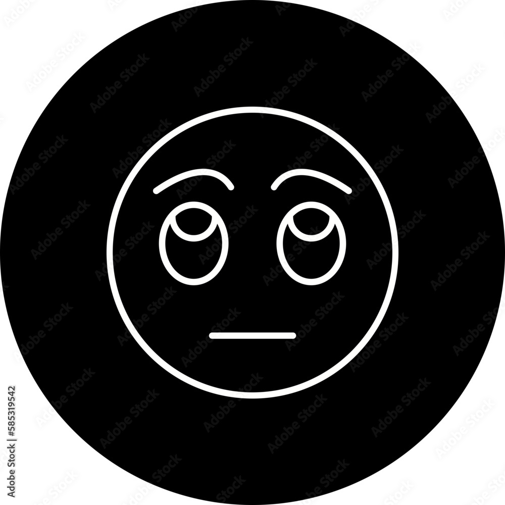Rolling Eyes Line Inverted Icon Rolling Eyes Line Inverted Icon