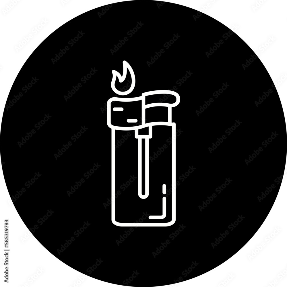 Lighter Line Inverted Icon Lighter Line Inverted Icon