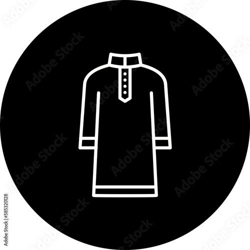 Kurta Line Inverted Icon