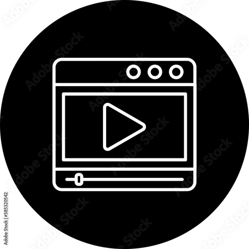 Video Line Inverted Icon © Maan Icons