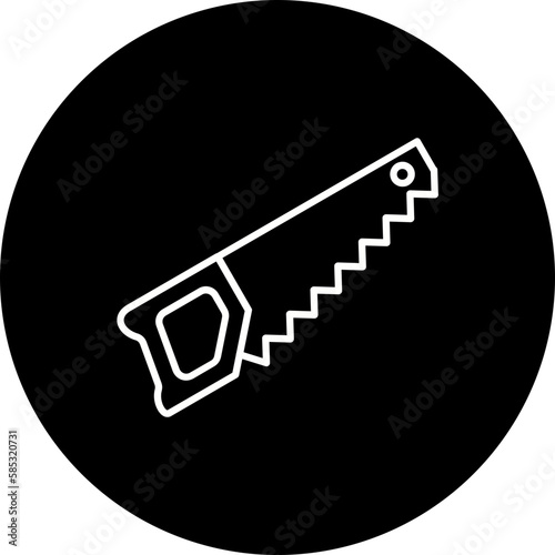 Handsaw Line Inverted Icon