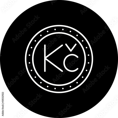 Koruna Line Inverted Icon