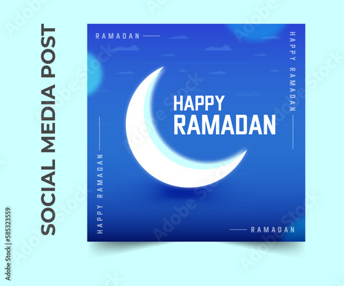 Ramadan social media post template.