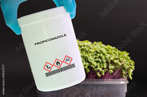  A fungicide used for controlling various fungal diseases in crops. photo