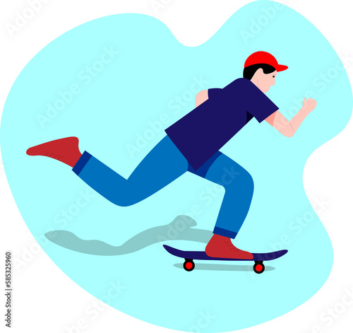 Skater with skateboard