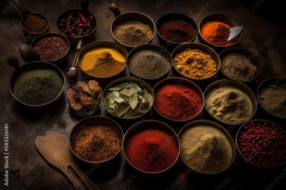Vast array of different spices Vast array of different spices