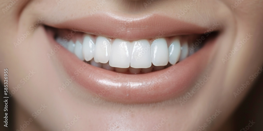 Obraz premium White teeth Generative AI