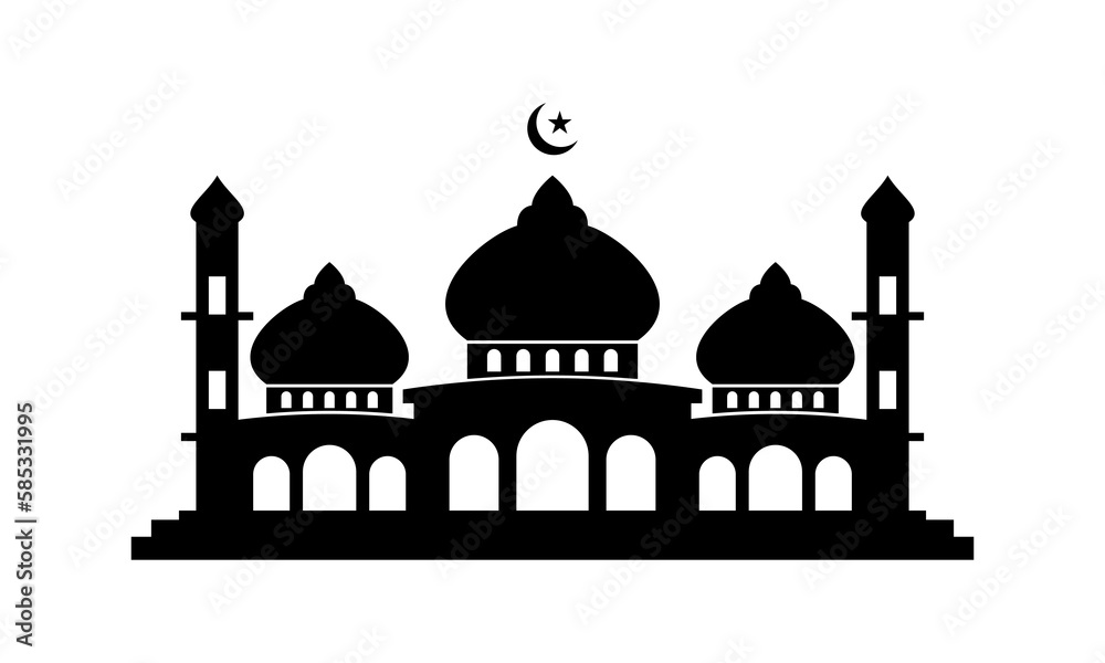 Mosque building illustration vector design