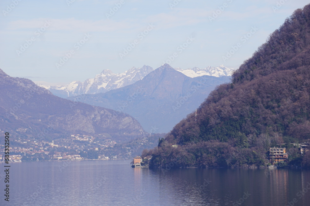 Mountains around lake Como in Italy