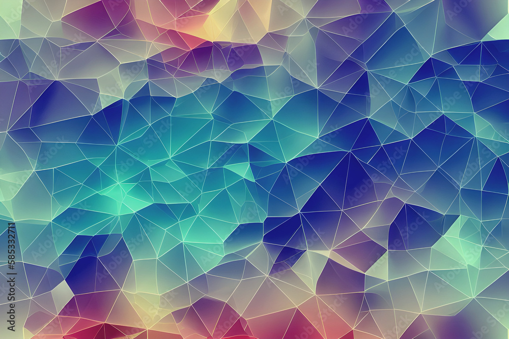 Obraz premium Abstract background of ocean color polygons 3D. Vector Illustration.