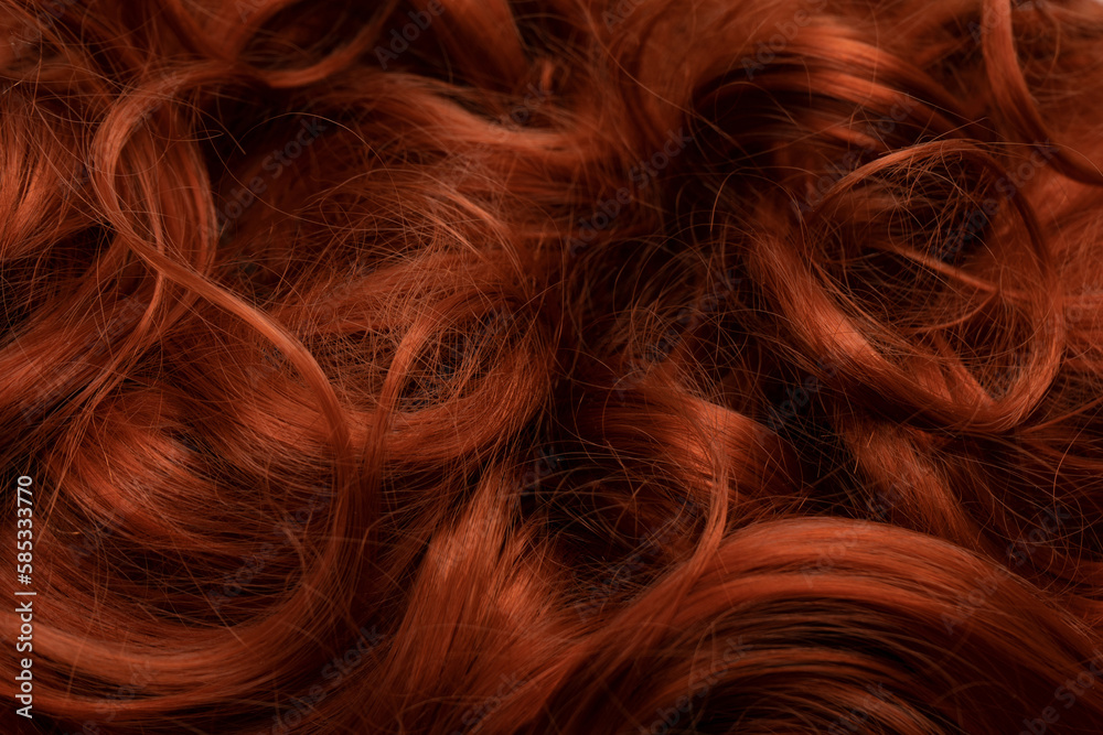 Red hair as a background.