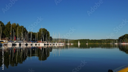 Vacation in Poland, sailboat on the Solina lake