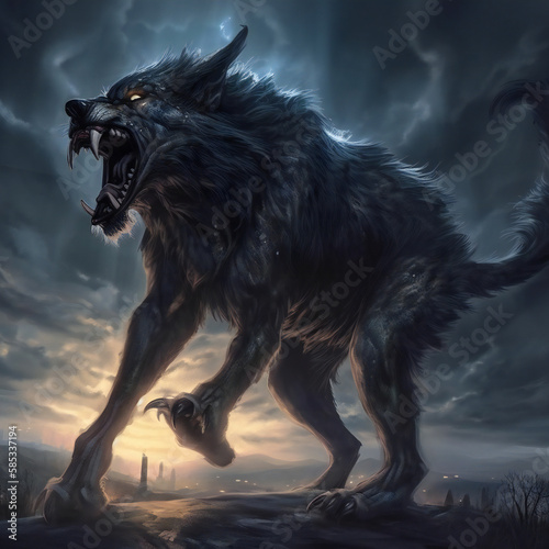 Fenrir  the Legendary Norse Wolf  Mythology and Power  generative AI 