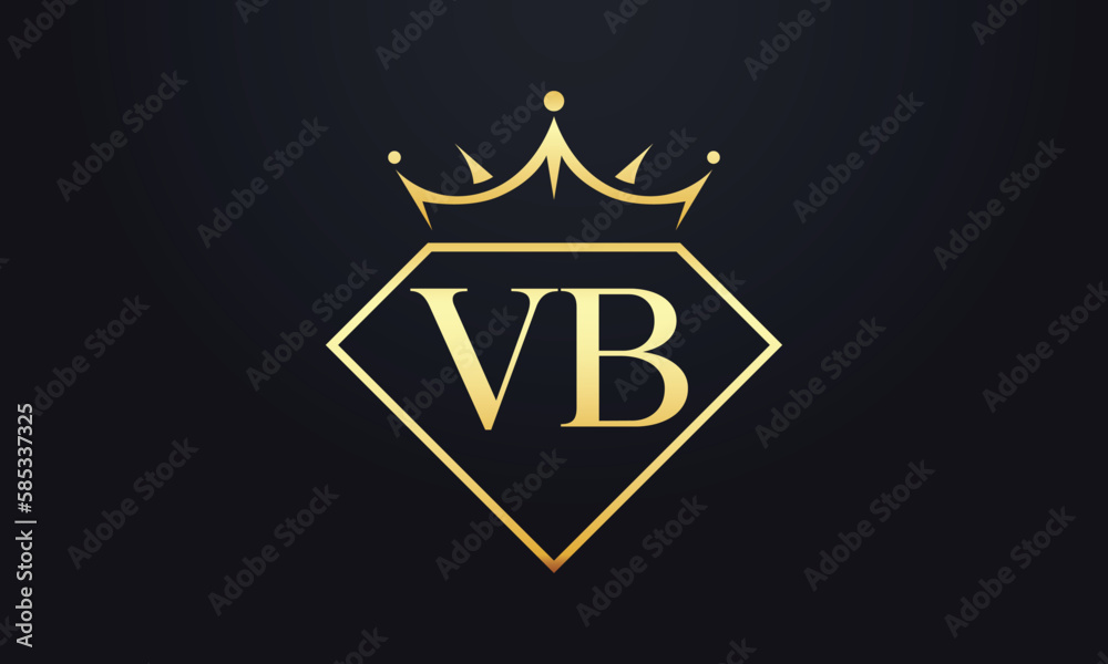 Diamond crown vector. Luxury queen logo for jewelry vector with letters Diamond crown vector. Luxury queen logo for jewelry vector with letters