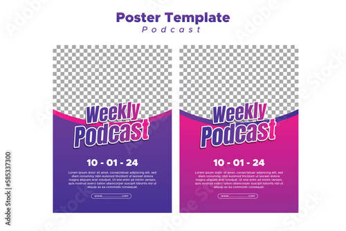 Collection of Podcast poster Templates.