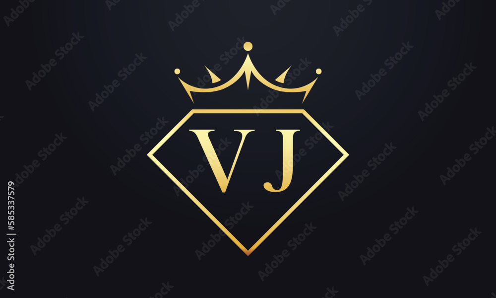 Diamond crown vector. Luxury queen logo for jewelry vector with letters Diamond crown vector. Luxury queen logo for jewelry vector with letters