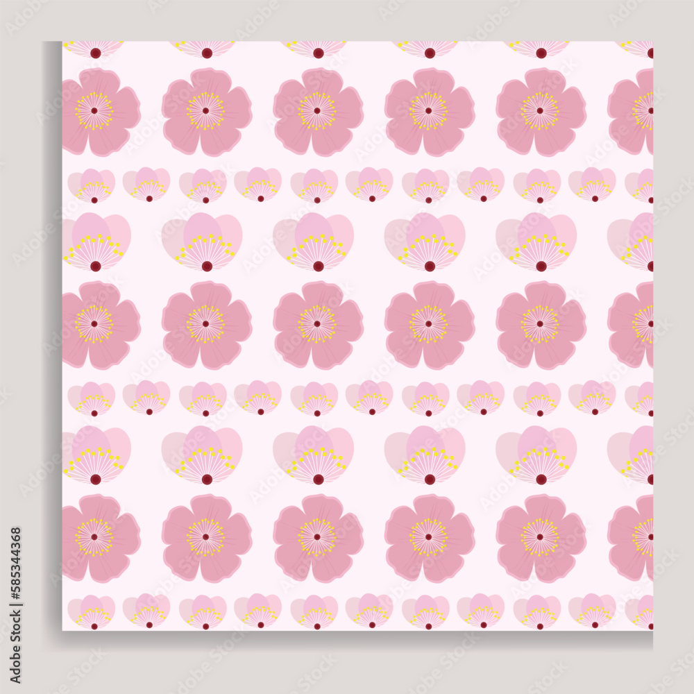 Cherry blossom seamless flower pattern.