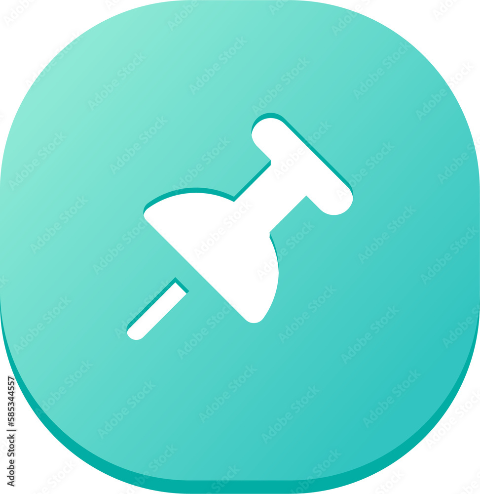 Push pin icon in flat design style. Thumbtack signs illustration. Push pin icon in flat design style. Thumbtack signs illustration.