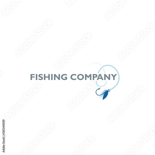 Fishing company logo icon isolated on white background