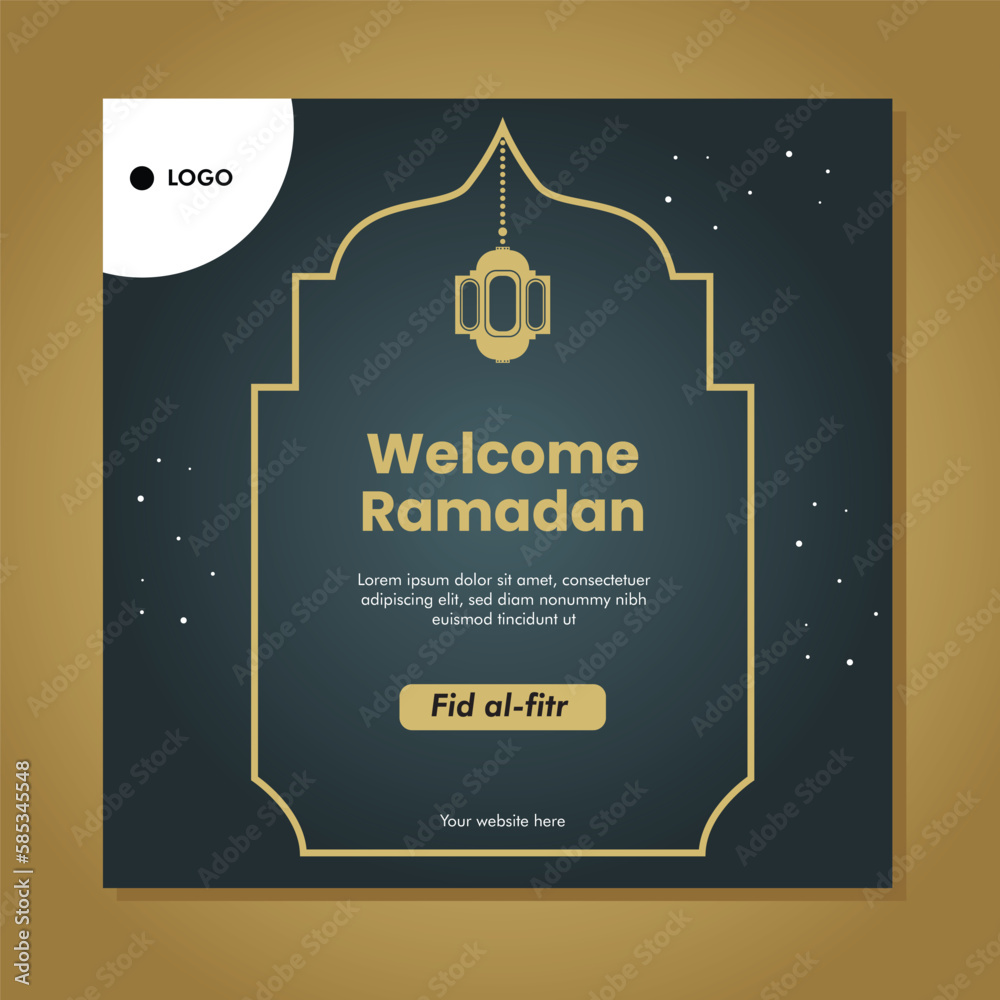 Ramadan sale social media post template banners ad. Editable vector illustration. Ramadan sale social media post template banners ad. Editable vector illustration.