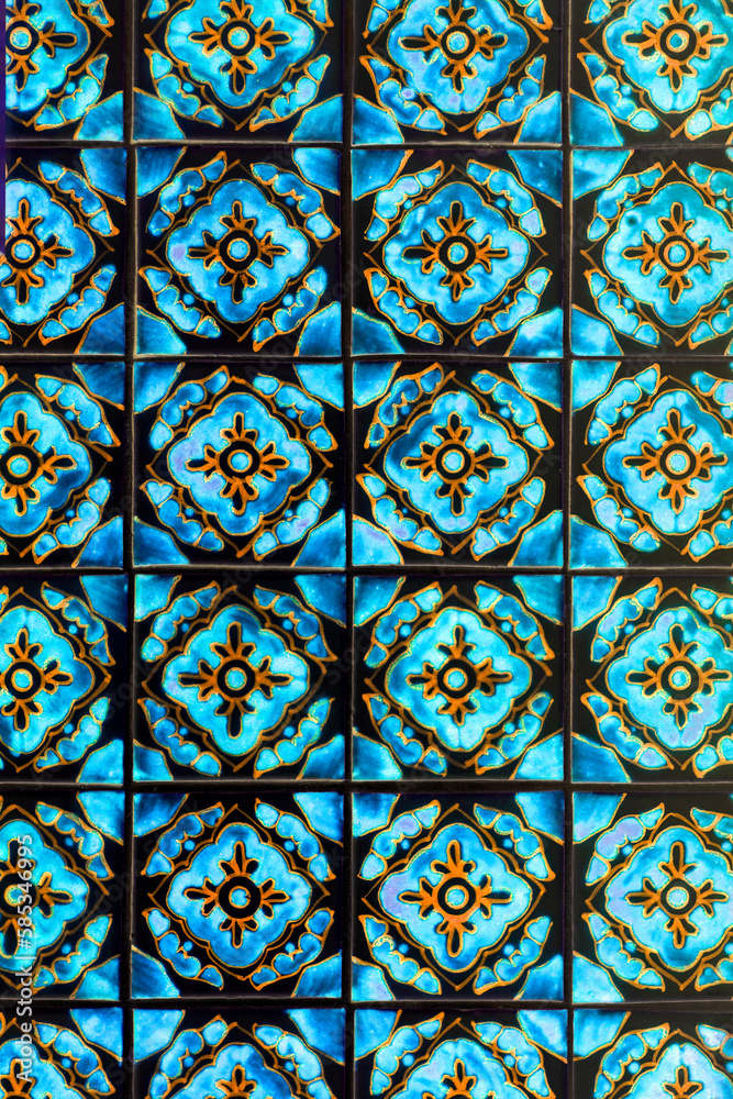 Fragment of traditional Dutch ceramic tiles