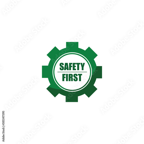 Safety first icon or logo isolated vector graphics