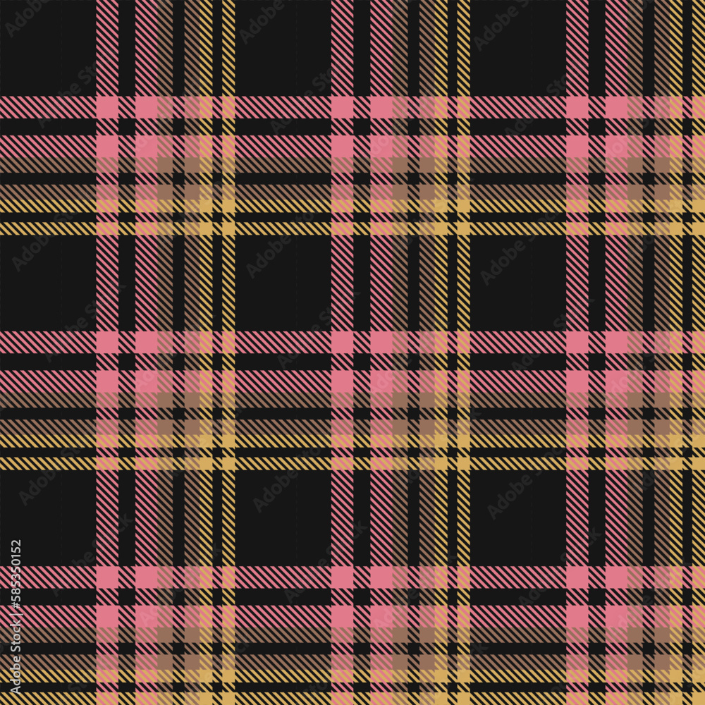 Tartan Plaid Pattern Fashion Design Texture Is Woven in a Simple Twill, Two Over Two Under the Warp, Advancing One Thread at Each Pass. Tartan Plaid Pattern Fashion Design Texture Is Woven in a Simple Twill, Two Over Two Under the Warp, Advancing One Thread at Each Pass.