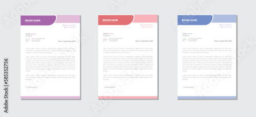 Modern creative letterhead design for company