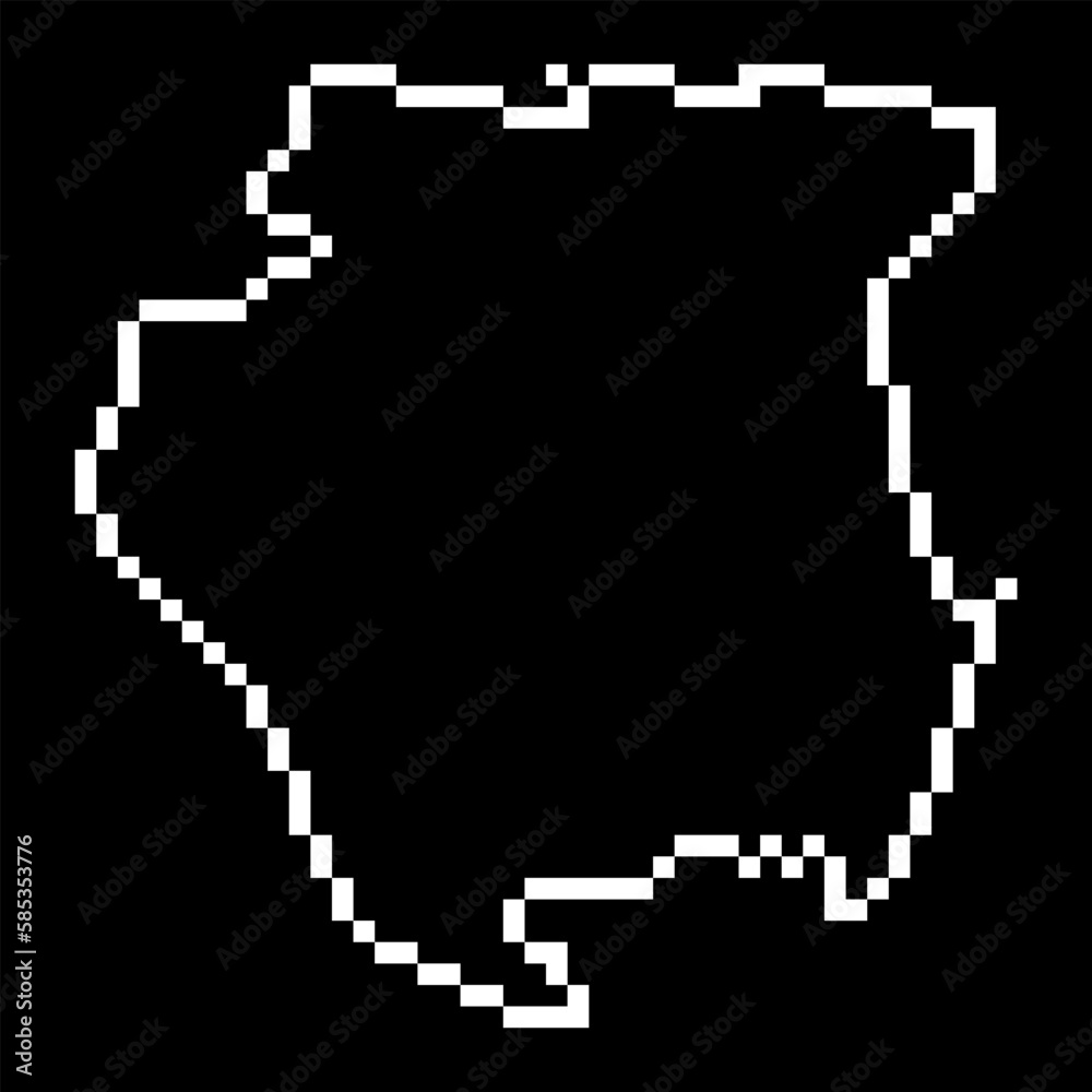 Pixel map of Surinam. Vector illustration. Pixel map of Surinam. Vector illustration.