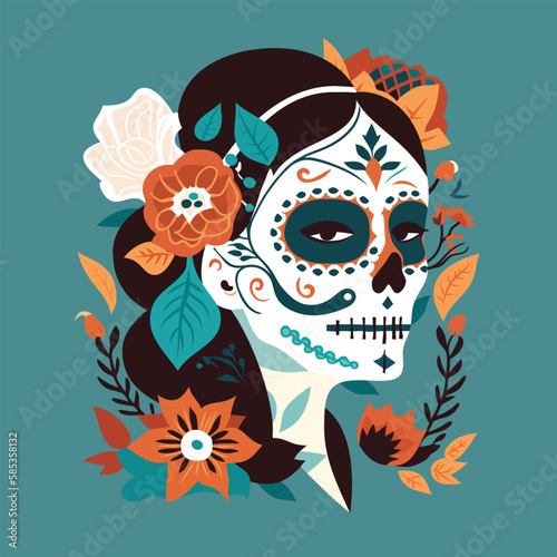 Día de Muertos Sugar Skull Woman